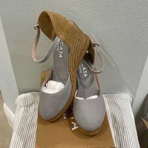 Brand new Viscata Barcelona canvas wedges. Paid $115, ash grey